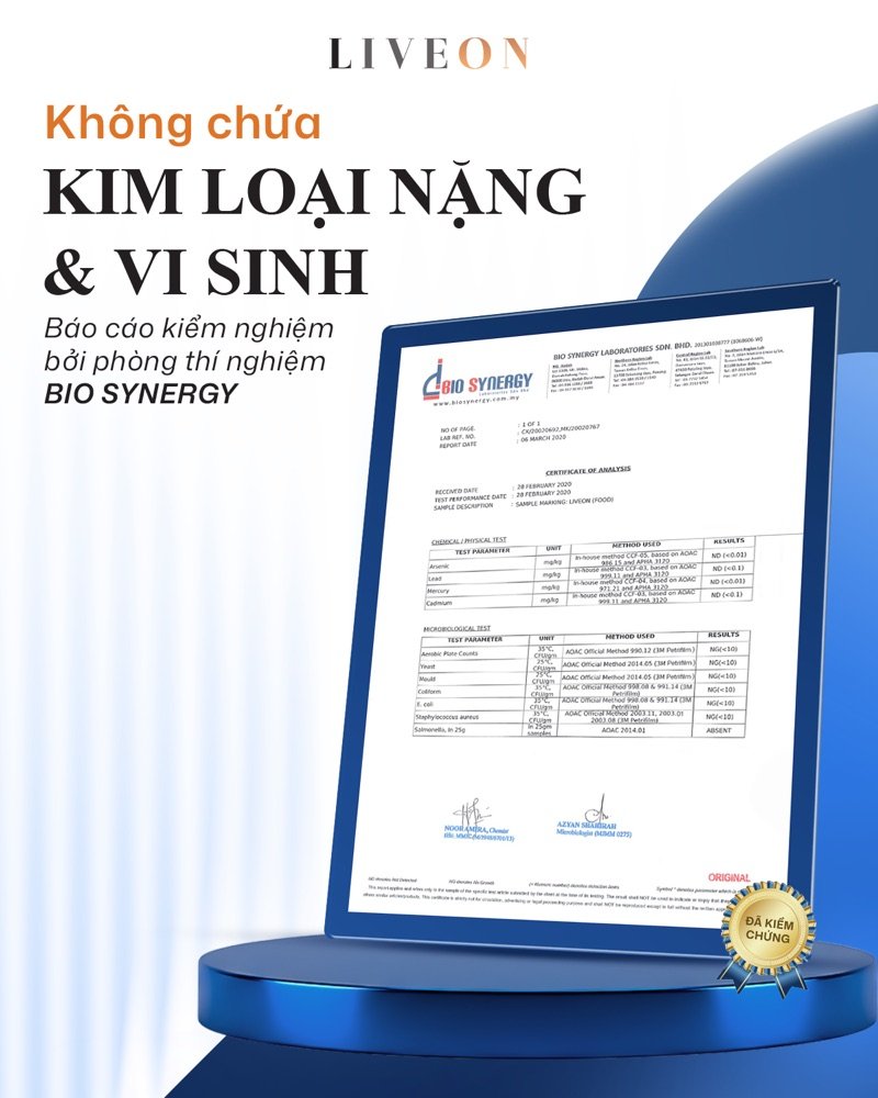 Không kim loại nặng và vi sinh