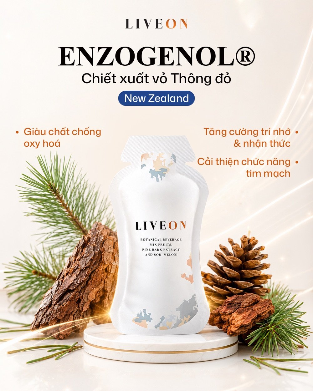 Enzogenol — chiết xuất vỏ thông đỏ New Zealand