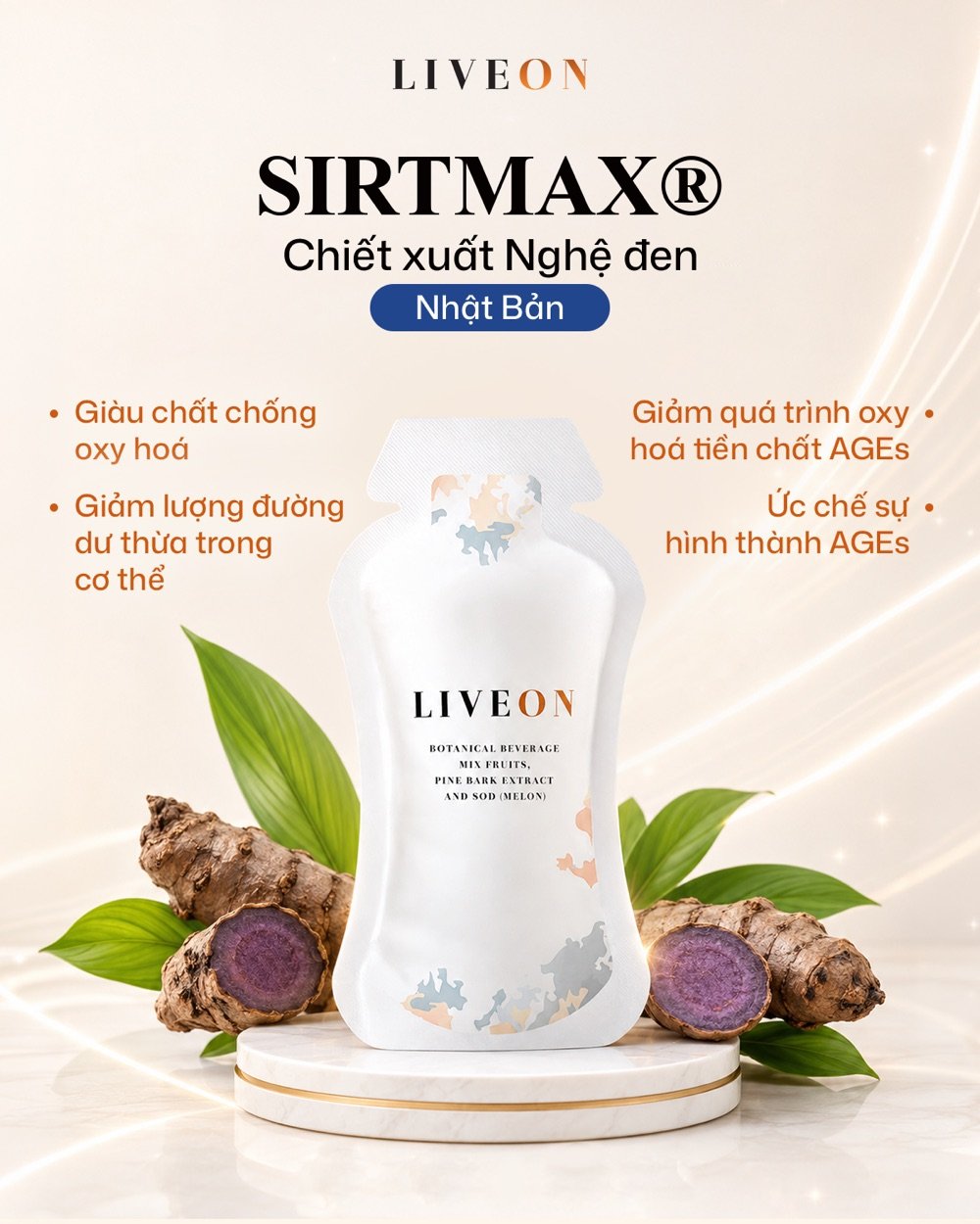 Sirtmax — chiết xuất nghệ đen Nhật Bản